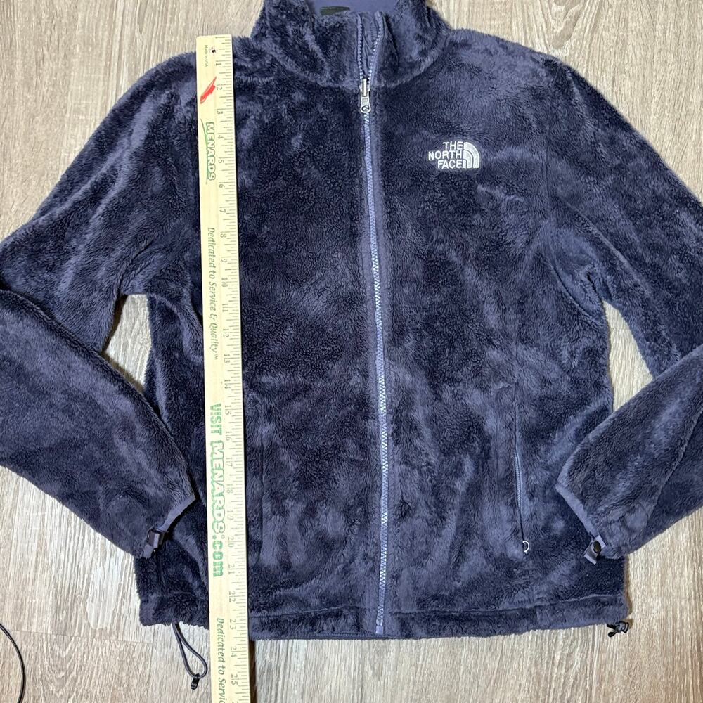 The North Face Women’s M Plush Fleece Jacket Charcoal Gray Full Zip Cozy Soft - Picture 4 of 8
